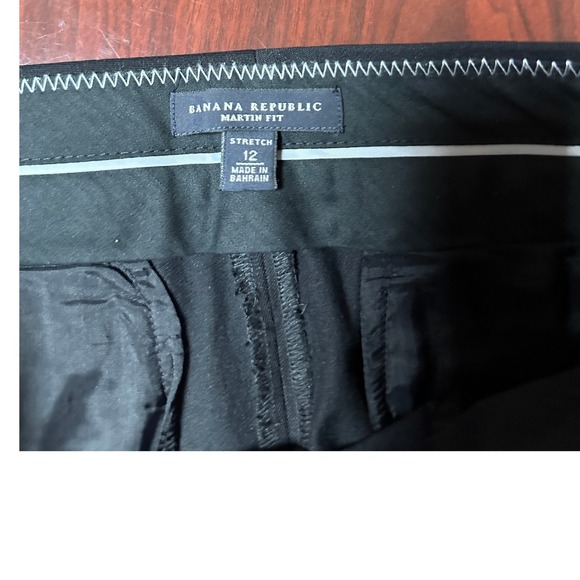 Banana Republic Womens 12 Martin Fit Black Pants Stretch Classic Business Casual - Picture 2 of 4